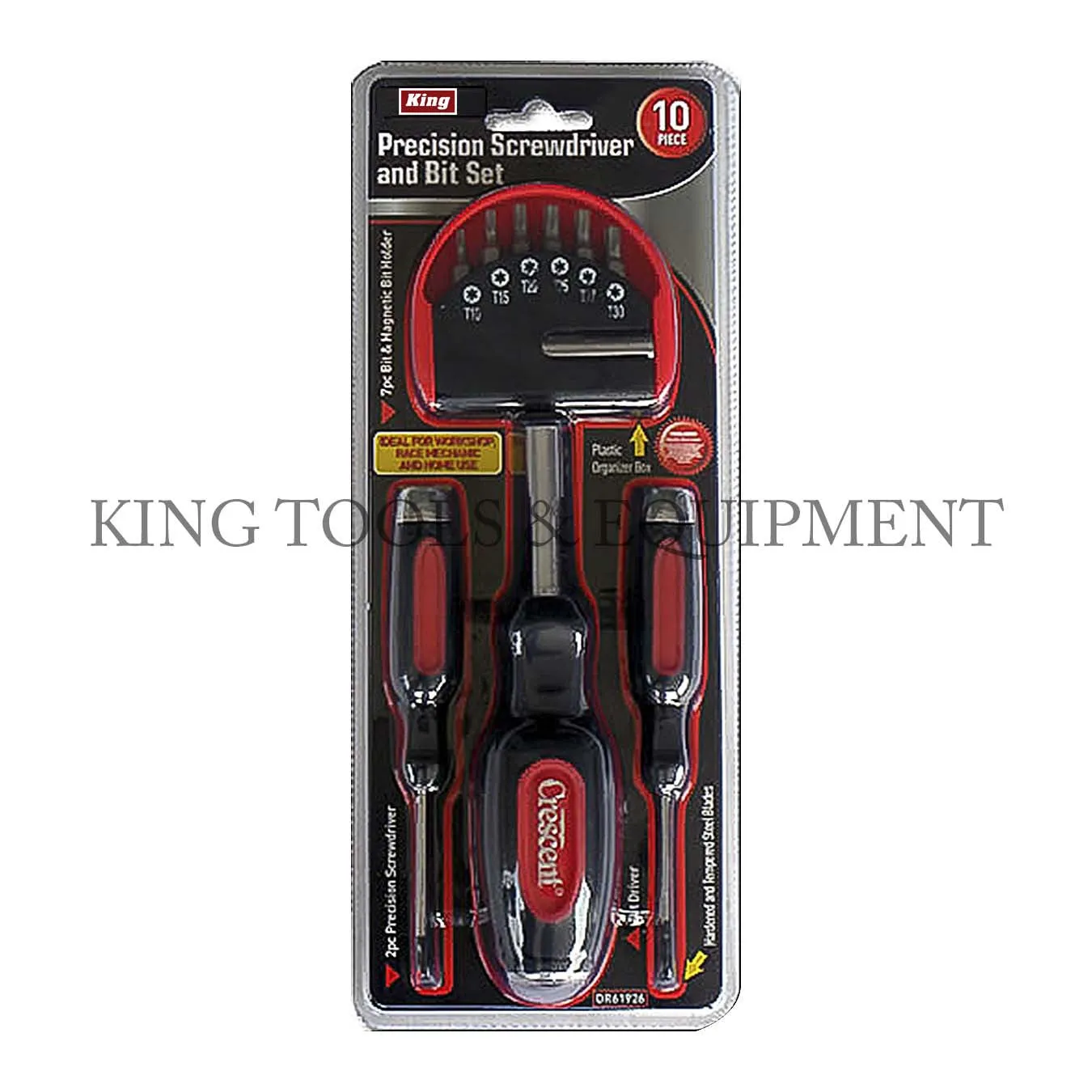 10-pc Precision SCREWDRIVER and BIT SET w/ Handle - 3404-0