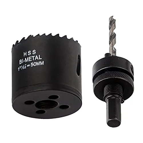 10 PCS 2 inch Desk Wire Cord Cable Grommets Hole Cover with Hole Saw Kit High Speed Bi-Metal Holesaw Drill Bits for Office PC Desk Cable Cord