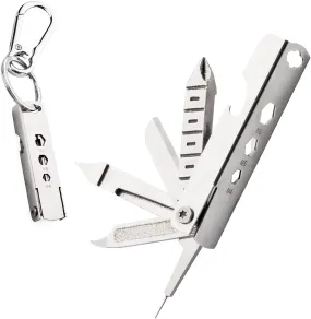 11- In-1 Keychain Multitool,Edc Key Chain Tool,Portable Multi-Tool ,Mens Compact Keychain Tool with Screwdriver, Nail File, Bottle Opener, Wrench, Ruler, Card Pin,Mobile Phone Holder, Etc