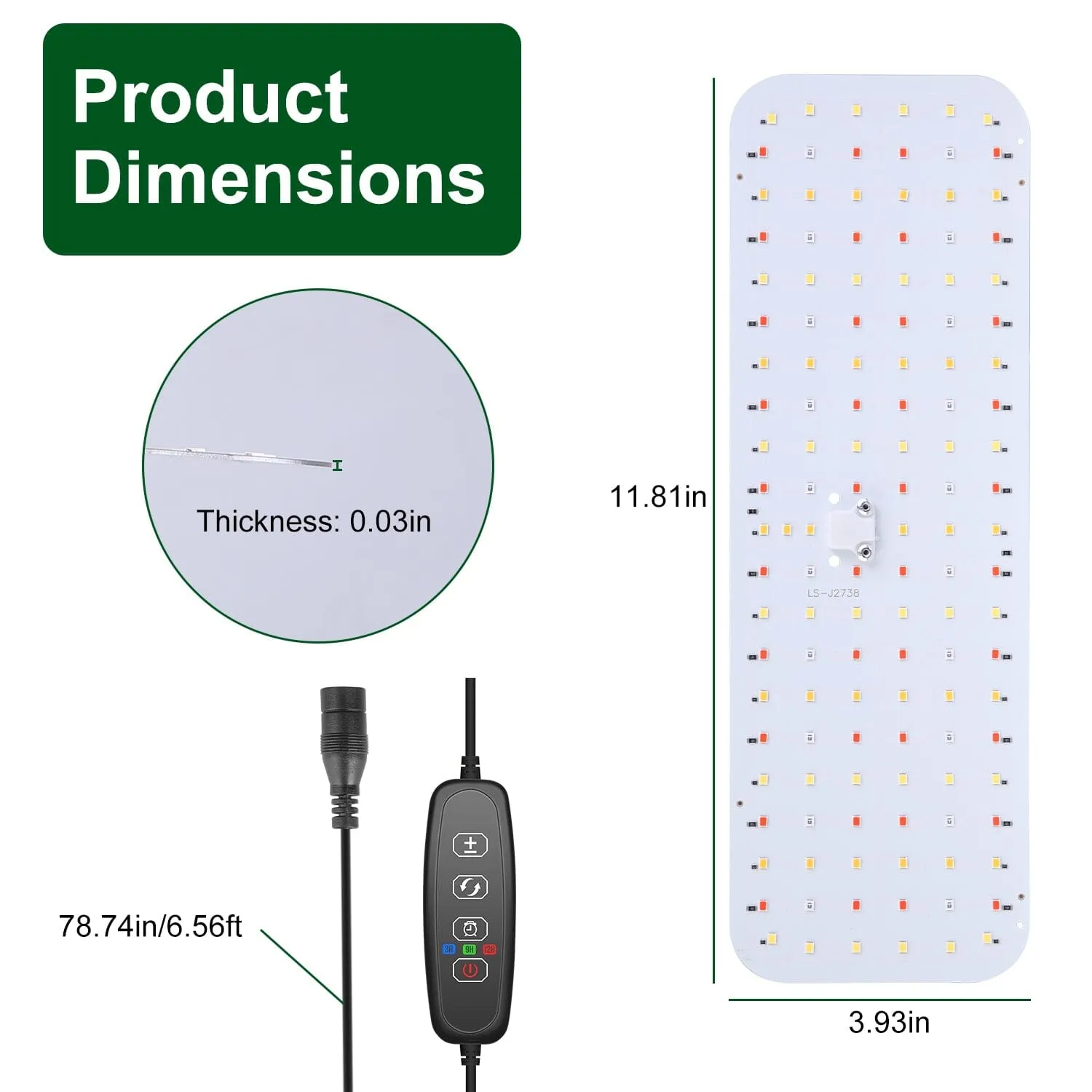 2-Pieces: Ultra-Thin LED Grow Lights for Indoor Plants with 126 LEDs