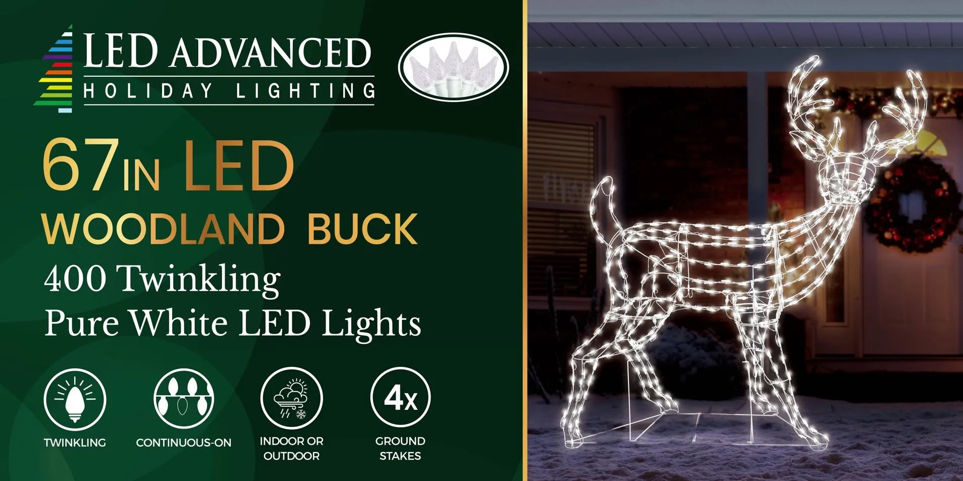 3-Piece Woodland Family LED Wire Sculpture Combo