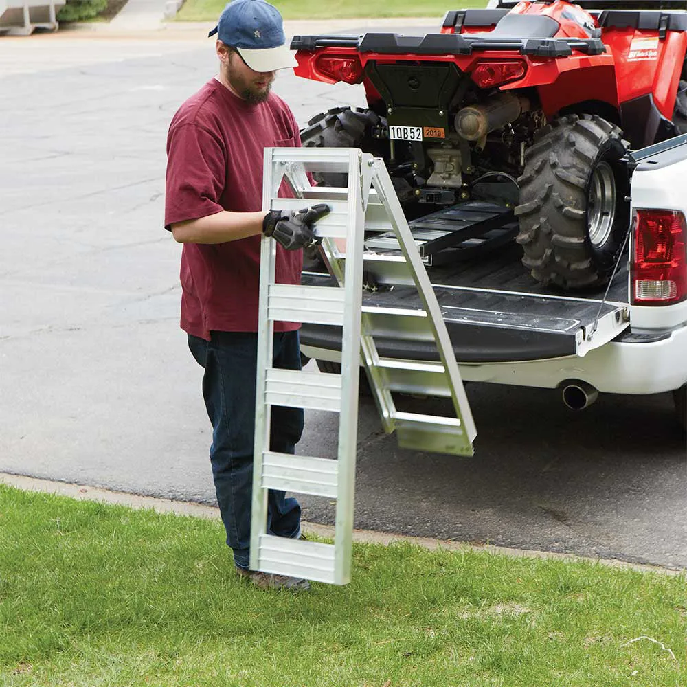 (53181.ULT) Ultra-Tow Folding Arched Aluminum Loading Ramp Set | 1500-Lb. Cap |  90-In.L