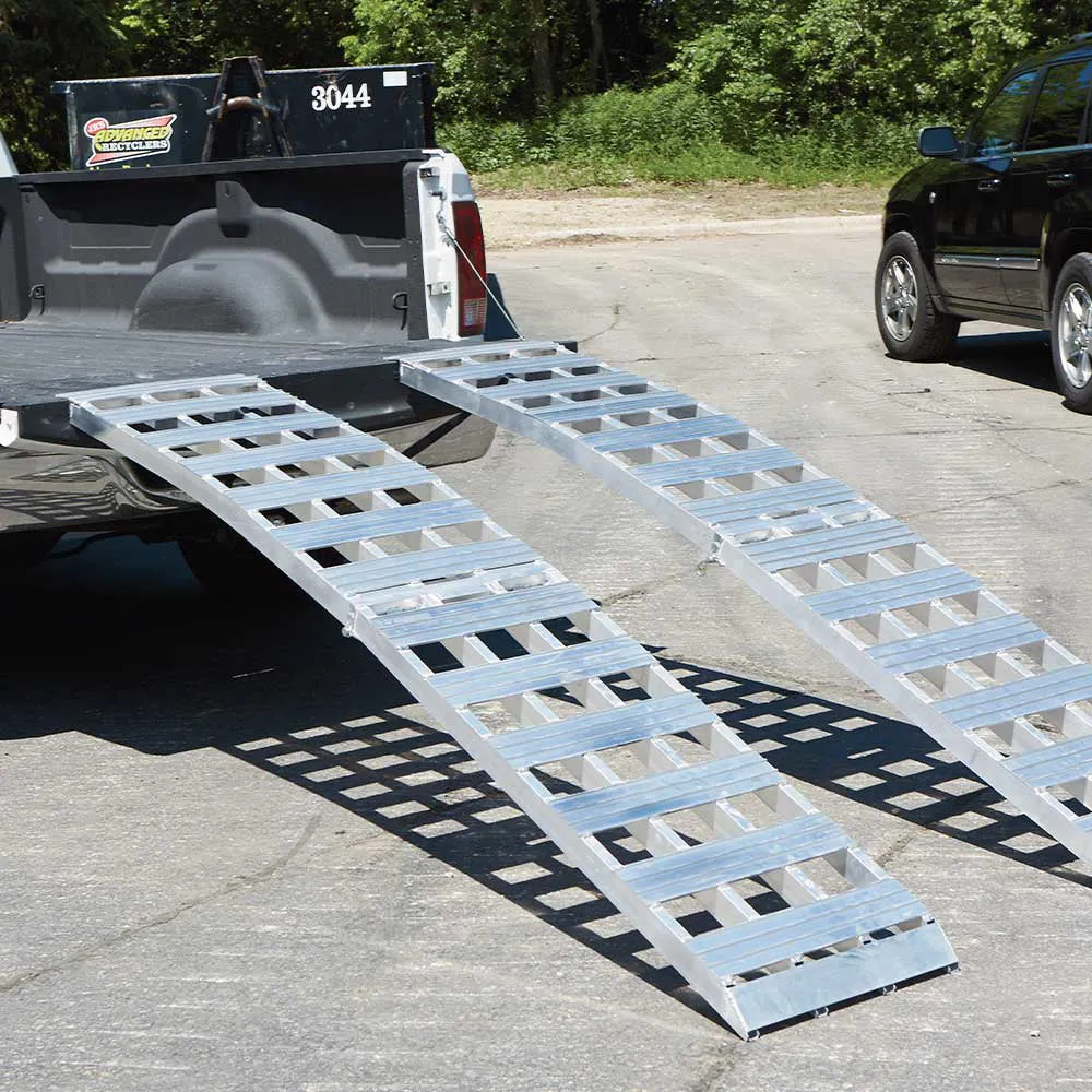 (53187.ULT) Ultra-Tow Bi-Fold Arched Aluminum Loading Ramp Set | 3000-Lb. Cap |  8ft.L