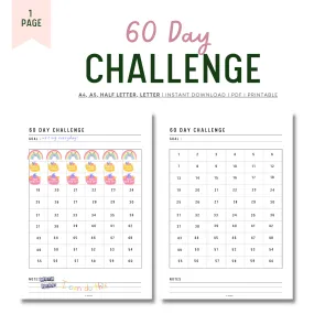 60 Day Challenge Printable - M050