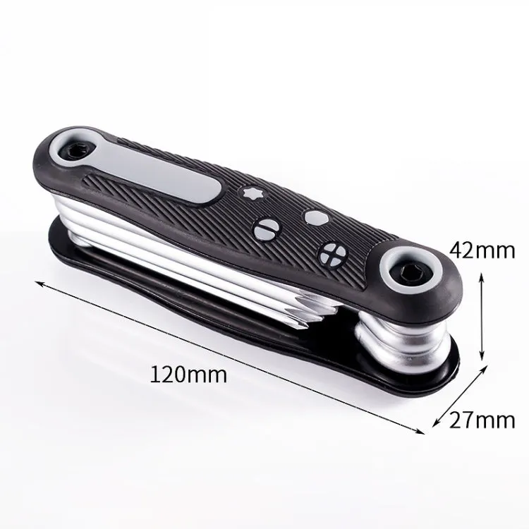 8 In 1 Bicycle Repair Portable Folding Allen Wrench(Phillips Slotted)