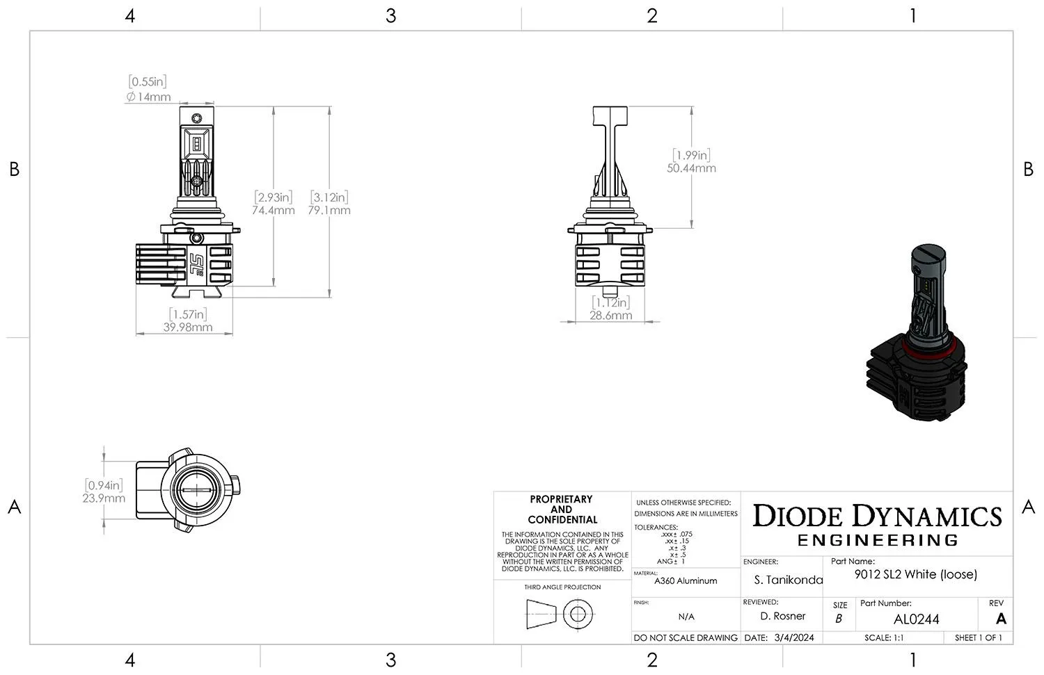 9012 SL2 LED Bulbs (pair)