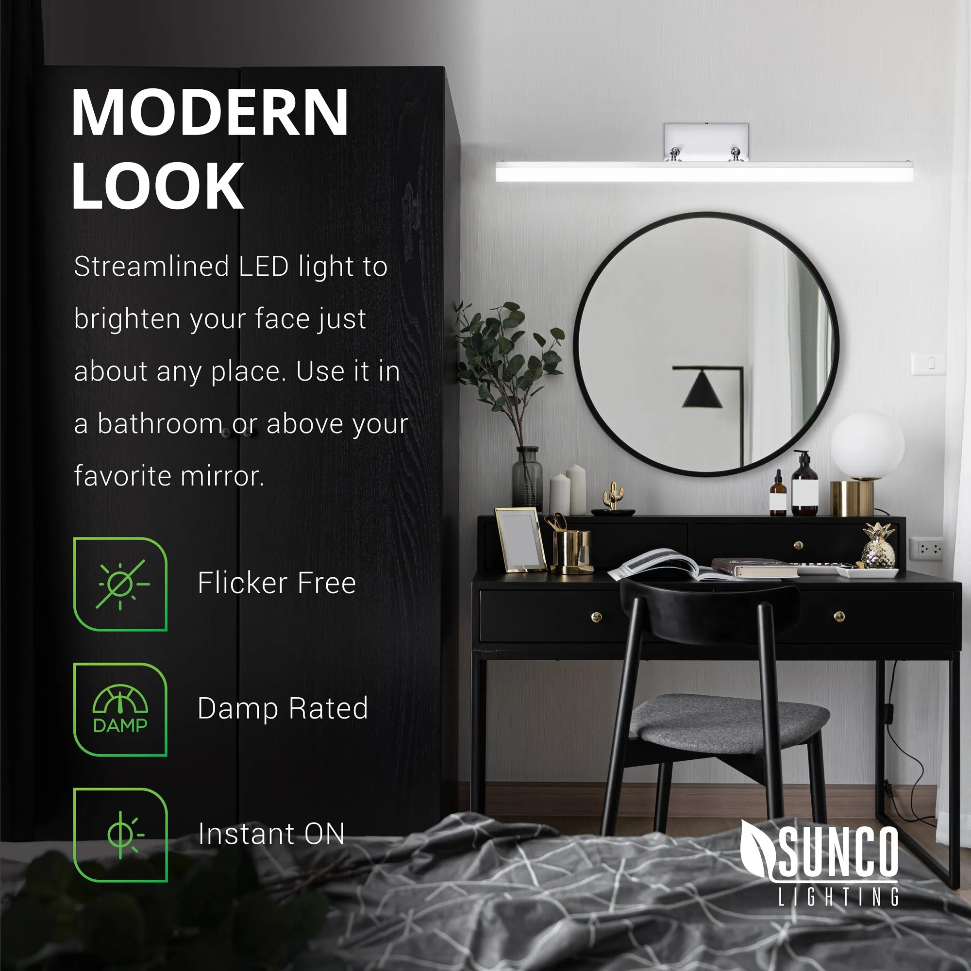 Alta Modern Bar LED Vanity Light, Selectable White, 1100 Lumens