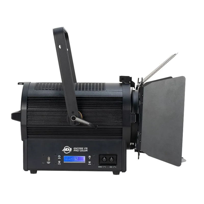 American DJ ENCORE-FR-PRO-COLOR Fresnel Fixture with 7" Lens with 400W 6-In-1 RGB/Amber/Lime/Cyan LEDS