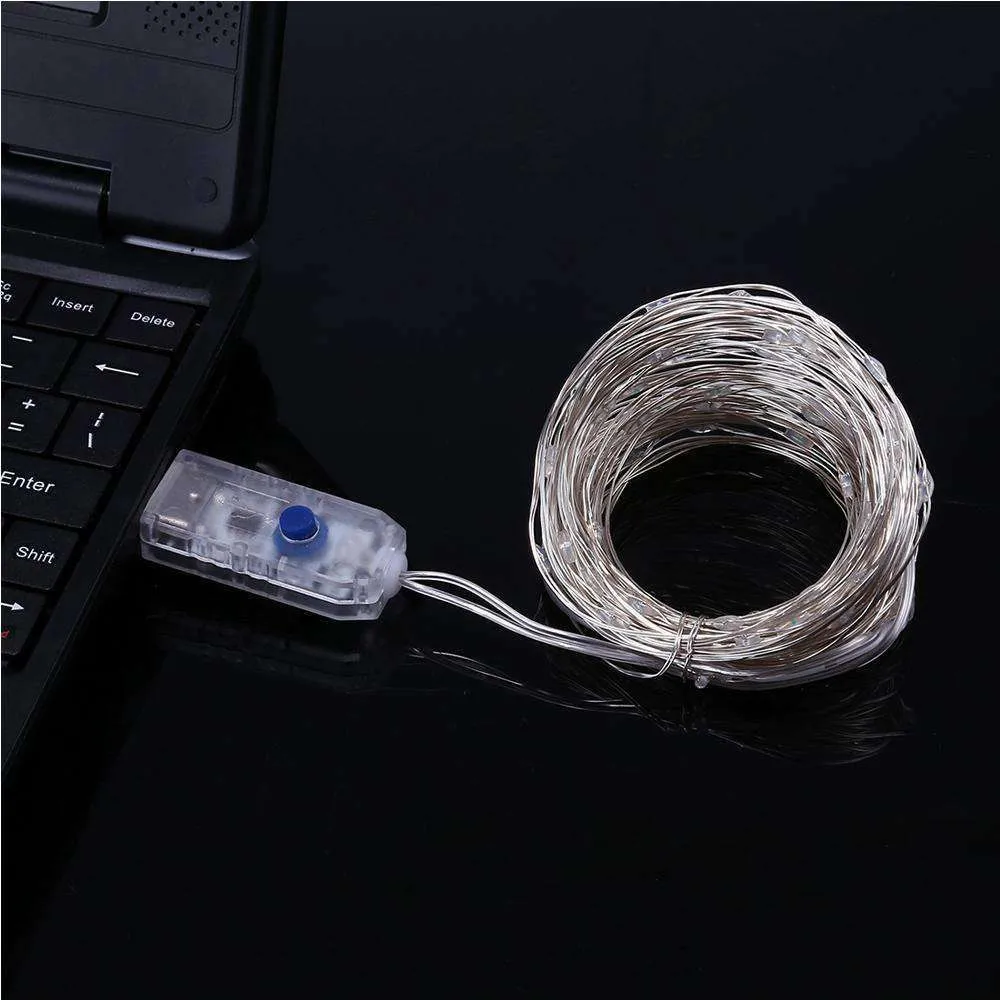AMZER Fairy String Light 100 LED 10m Waterproof USB Operated Remote Controlled Festival Lamp Decoration Light Strip