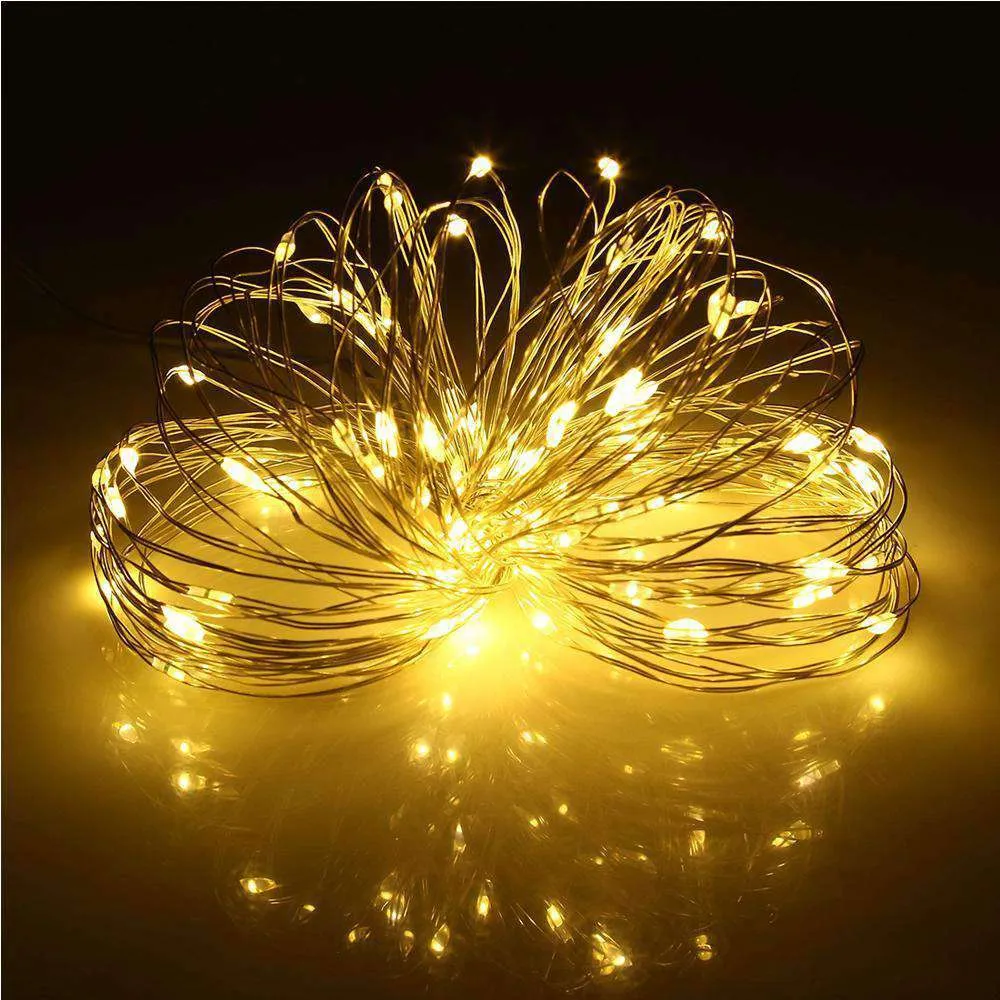 AMZER Fairy String Light 100 LED 10m Waterproof USB Operated Remote Controlled Festival Lamp Decoration Light Strip
