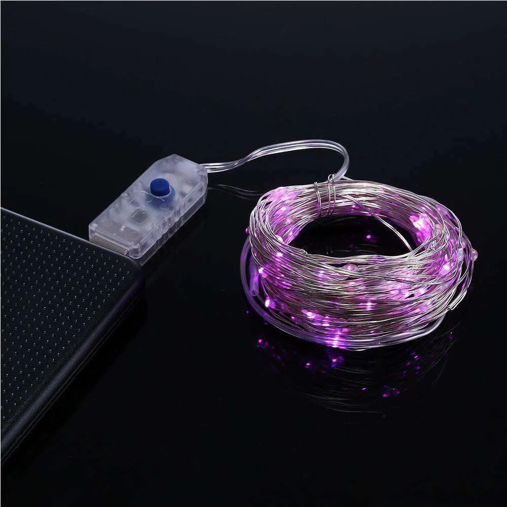 AMZER Fairy String Light 100 LED 10m Waterproof USB Operated Remote Controlled Festival Lamp Decoration Light Strip