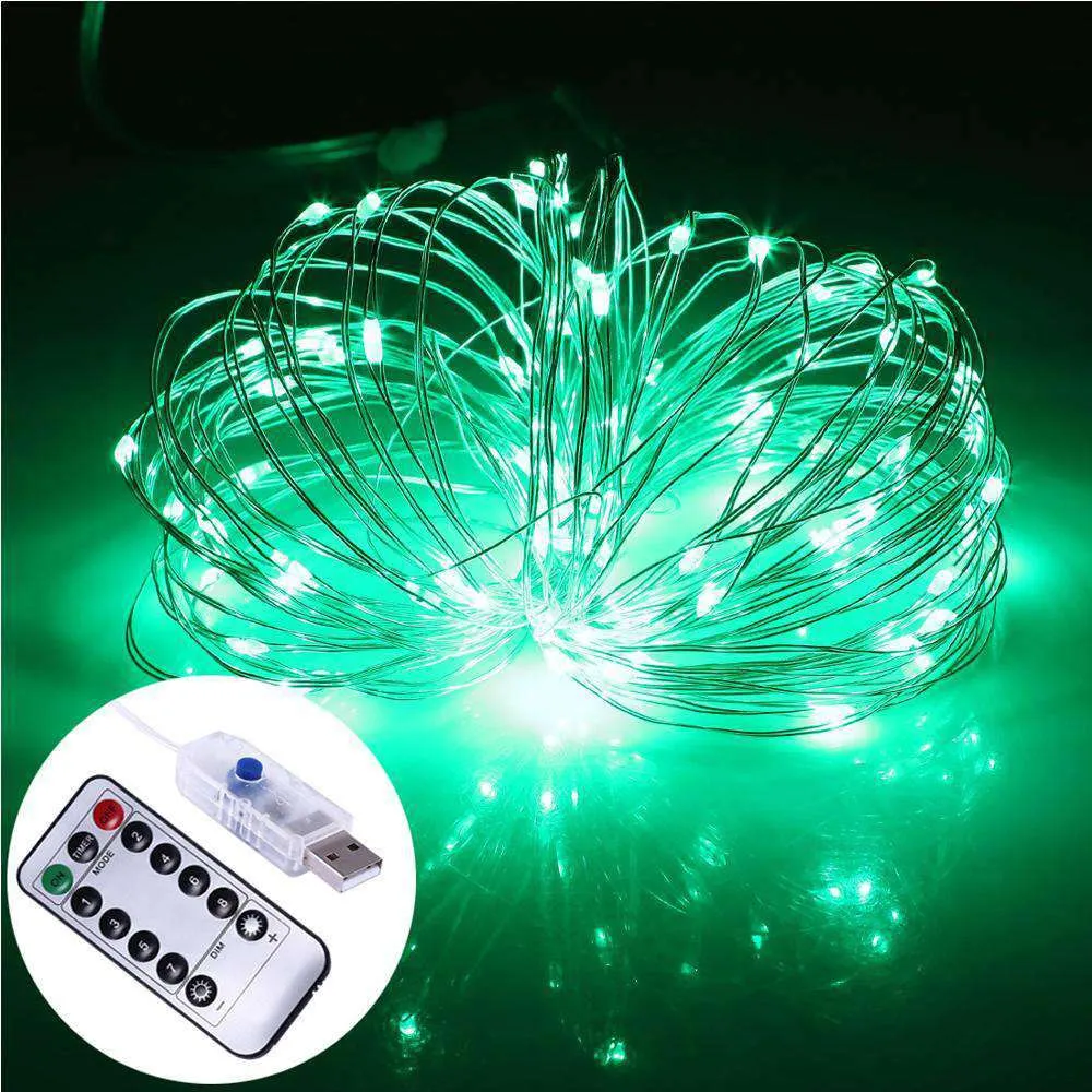 AMZER Fairy String Light 100 LED 10m Waterproof USB Operated Remote Controlled Festival Lamp Decoration Light Strip