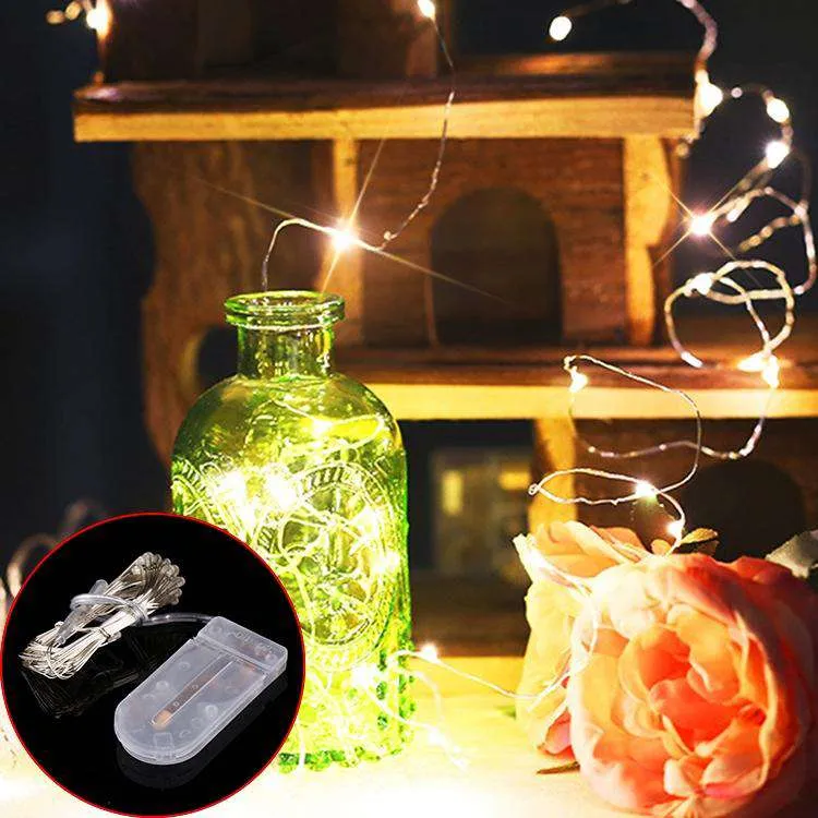 AMZER Fairy String Light 20 LED 2m Waterproof Button Battery Operated Festival Lamp Decoration Light Strip