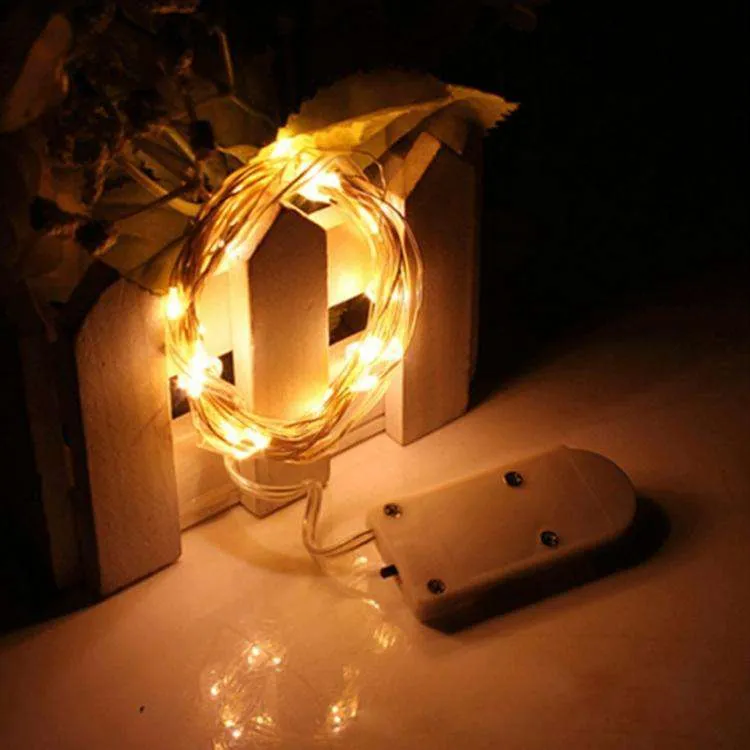 AMZER Fairy String Light 20 LED 2m Waterproof Button Battery Operated Festival Lamp Decoration Light with On/Off Switch (pack of 5)