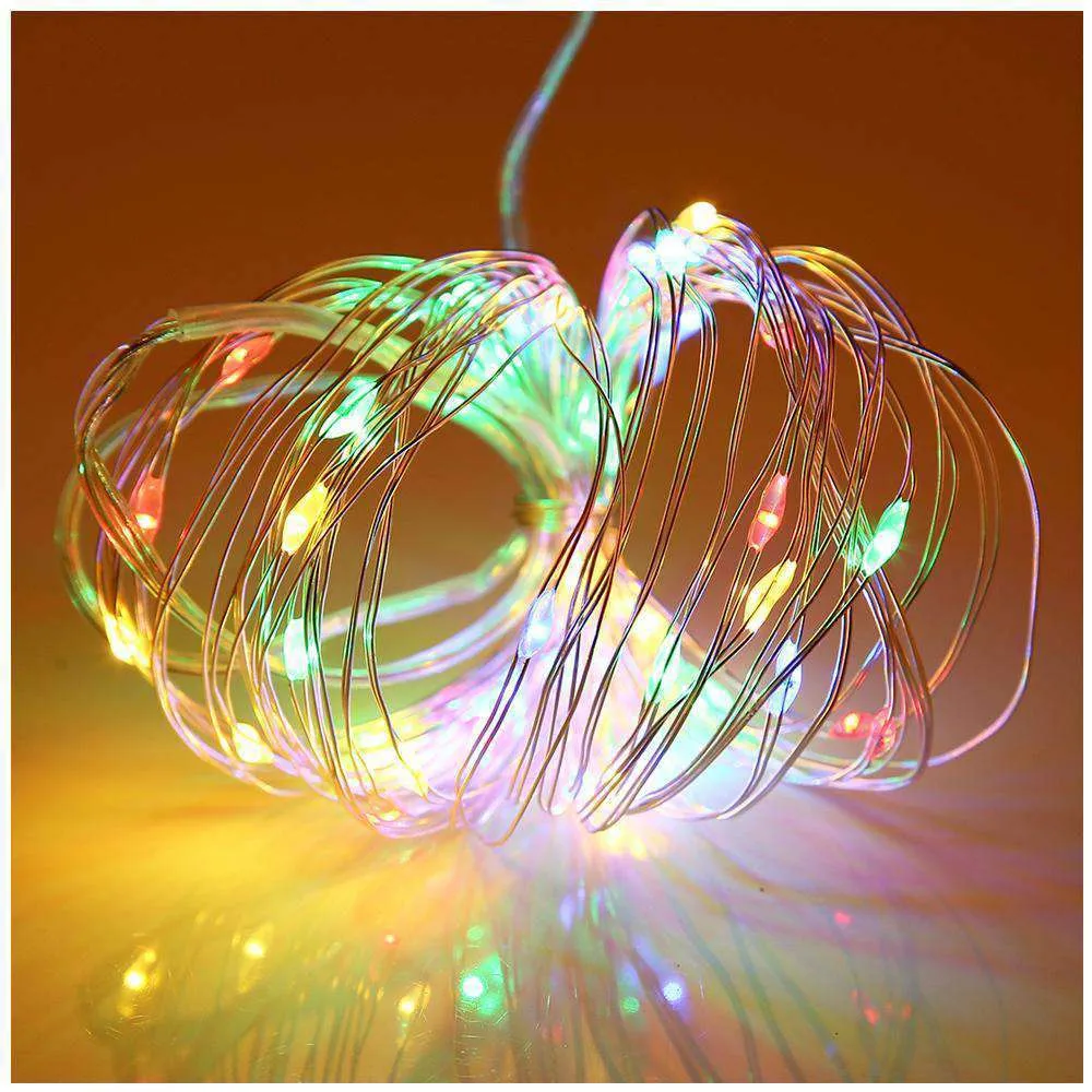 AMZER Fairy String Light 50 LED 5m Waterproof AA Battery Operated Festival Lamp Decoration Light Strip