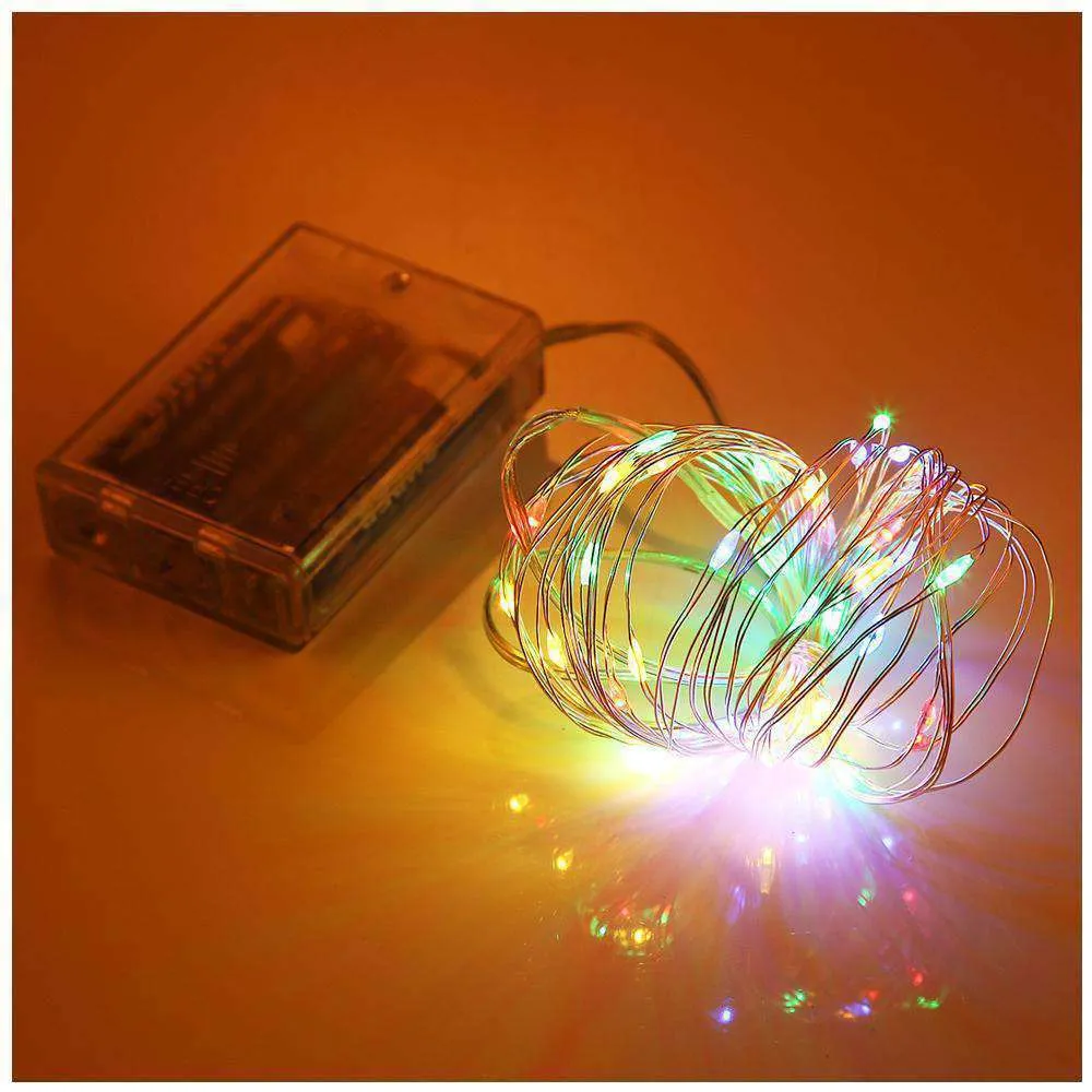 AMZER Fairy String Light 50 LED 5m Waterproof AA Battery Operated Festival Lamp Decoration Light Strip