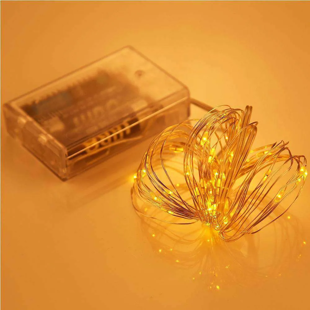 AMZER Fairy String Light 50 LED 5m Waterproof AA Battery Operated Festival Lamp Decoration Light Strip