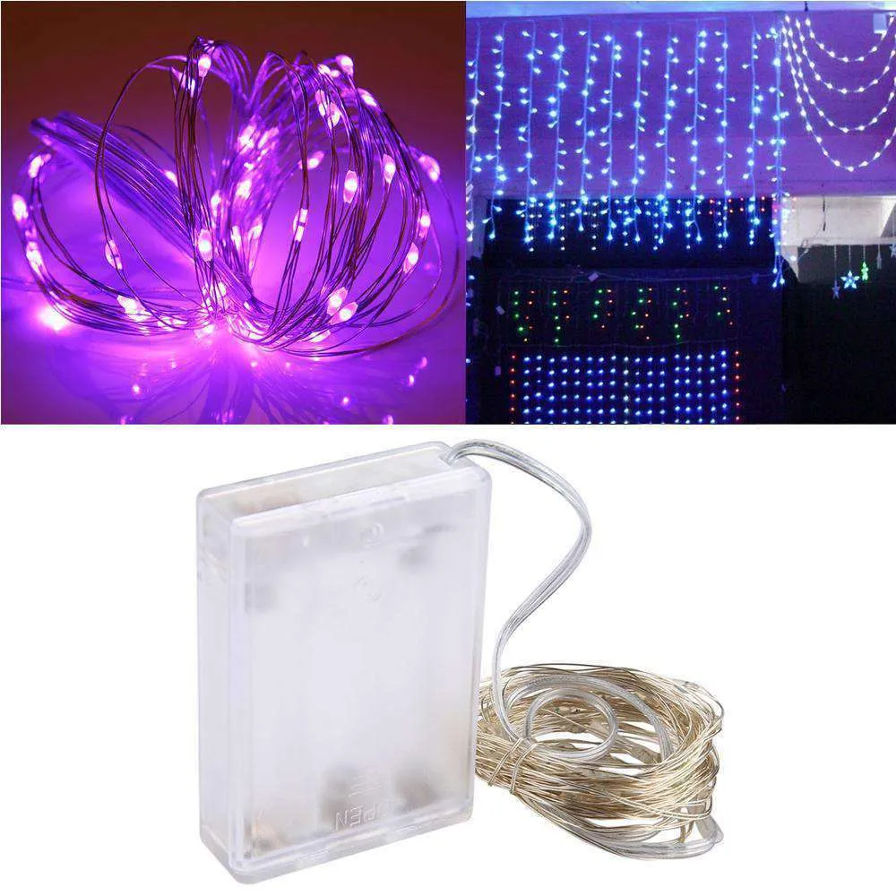 AMZER Fairy String Light 50 LED 5m Waterproof AA Battery Operated Festival Lamp Decoration Light Strip
