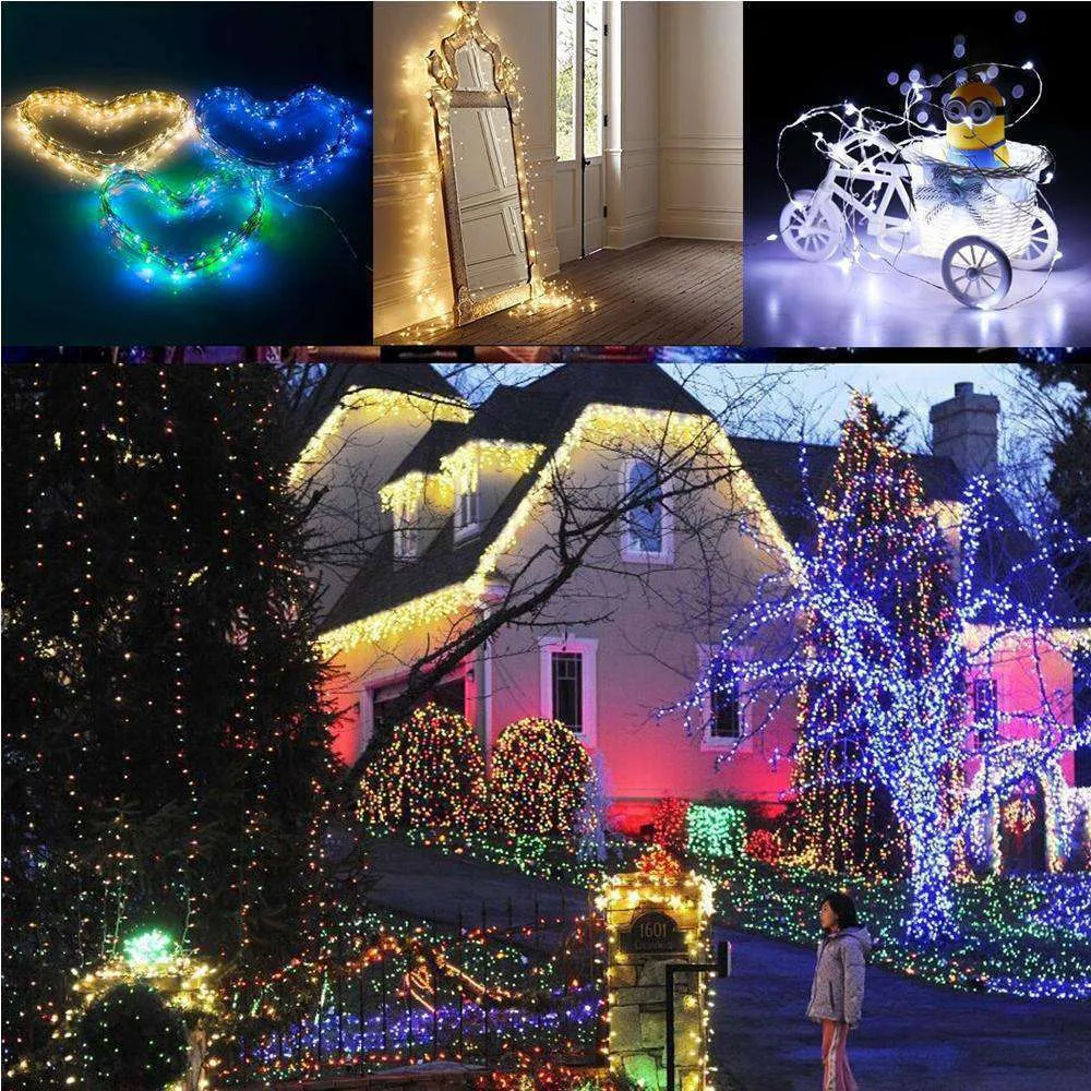 AMZER Fairy String Light 50 LED 5m Waterproof AA Battery Operated Festival Lamp Decoration Light Strip