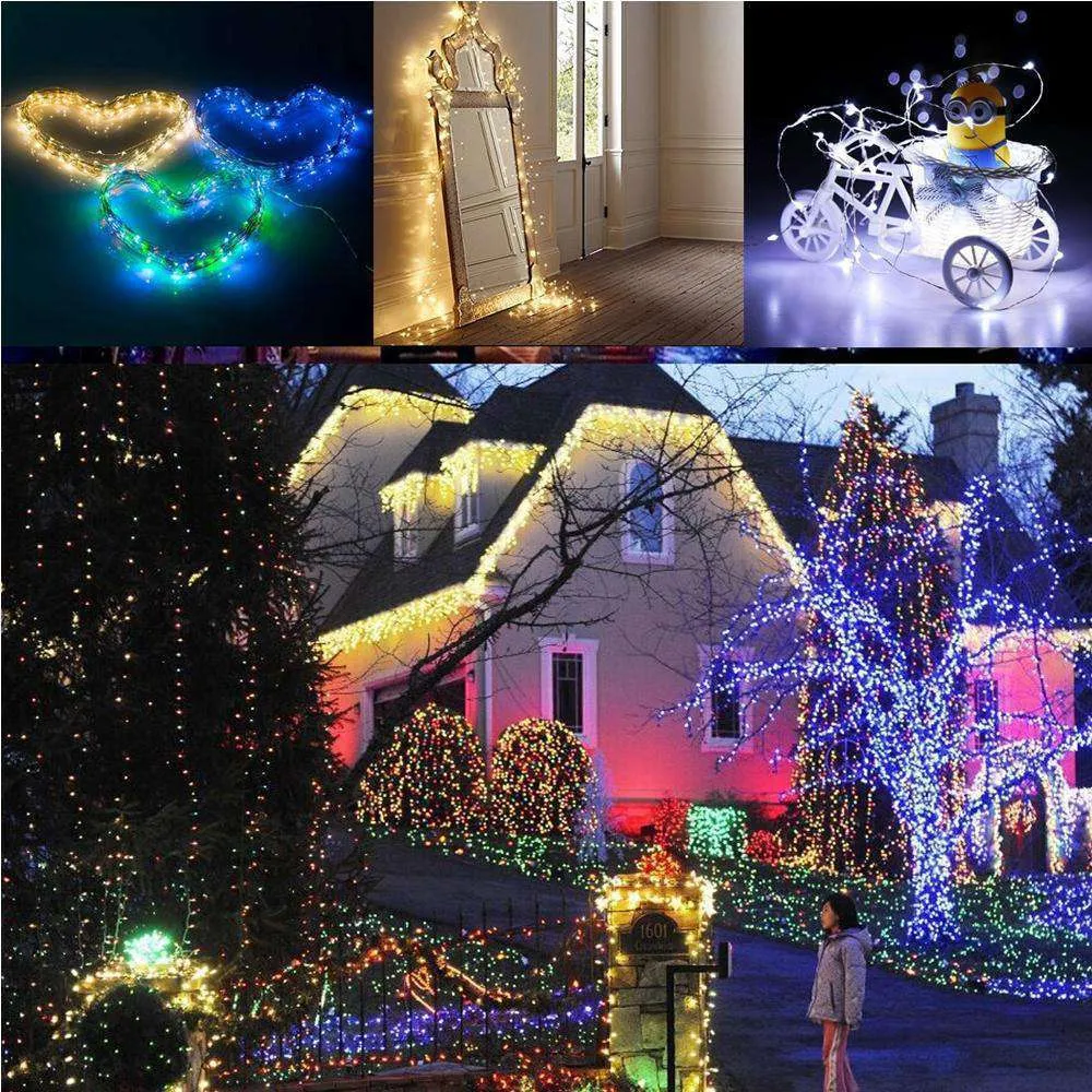 AMZER Fairy String Light 50 LED 5m Waterproof AA Battery Operated Festival Lamp Decoration Light Strip