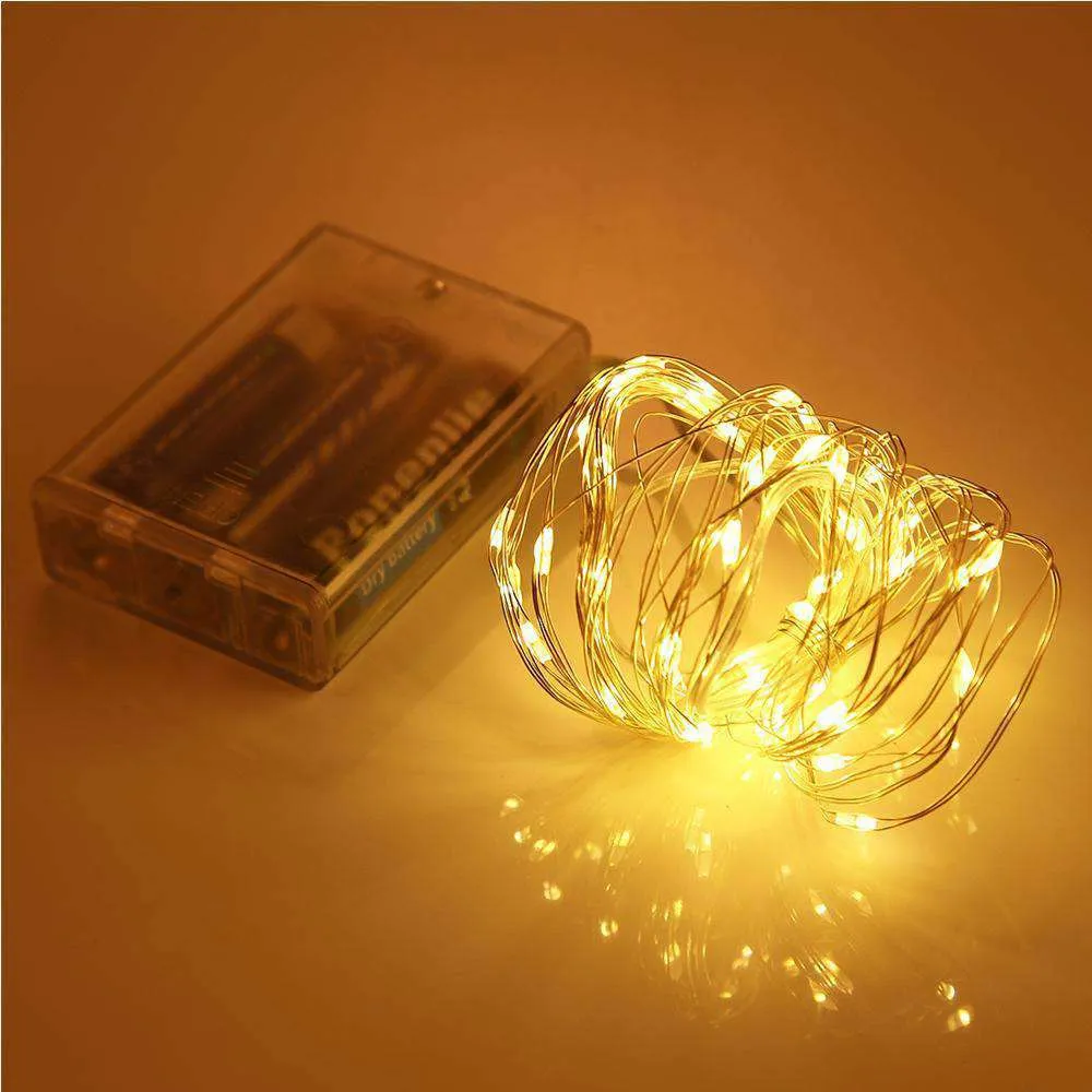 AMZER Fairy String Light 50 LED 5m Waterproof AA Battery Operated Festival Lamp Decoration Light Strip