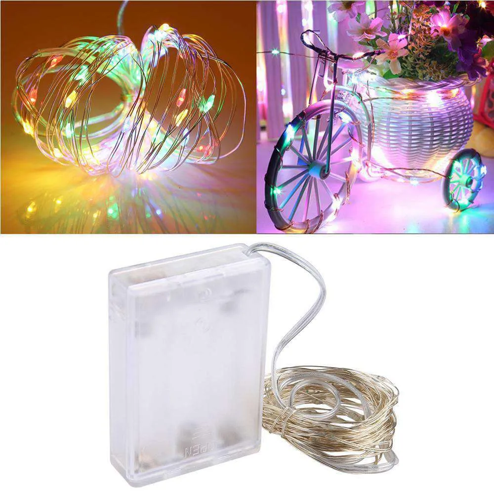 AMZER Fairy String Light 50 LED 5m Waterproof AA Battery Operated Festival Lamp Decoration Light Strip