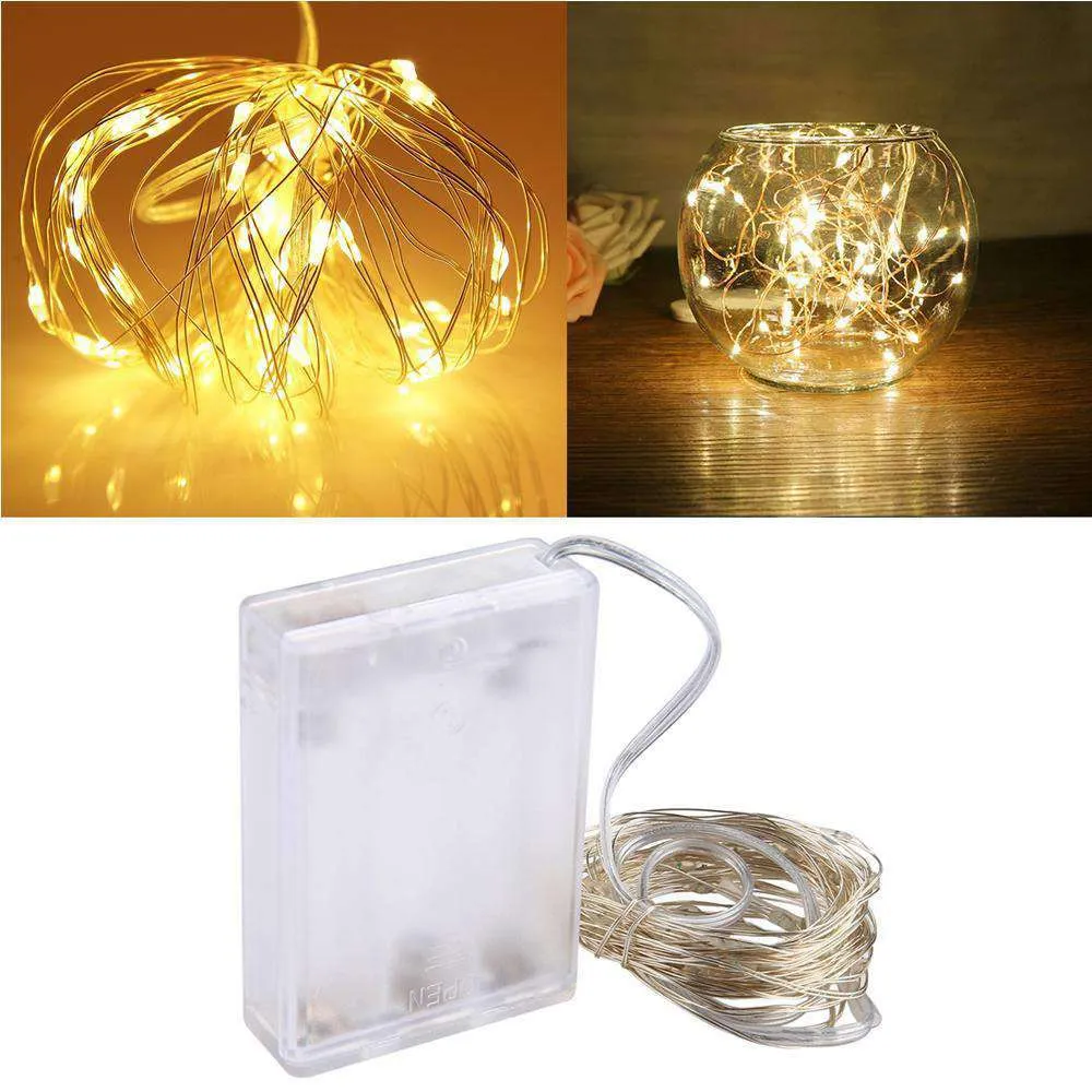AMZER Fairy String Light 50 LED 5m Waterproof AA Battery Operated Festival Lamp Decoration Light Strip