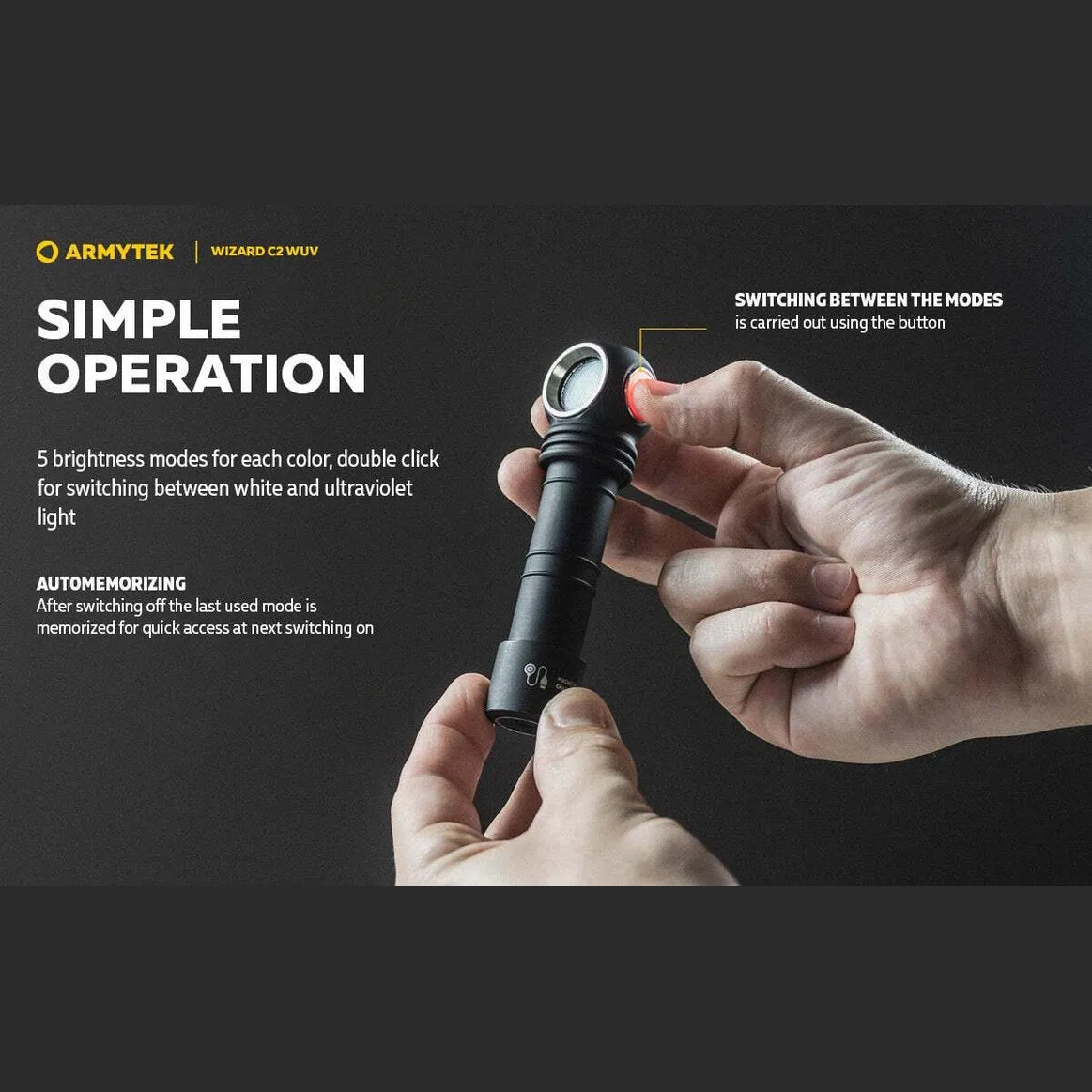 ARMYTEK WIZARD C2 WUV MAGNET USB