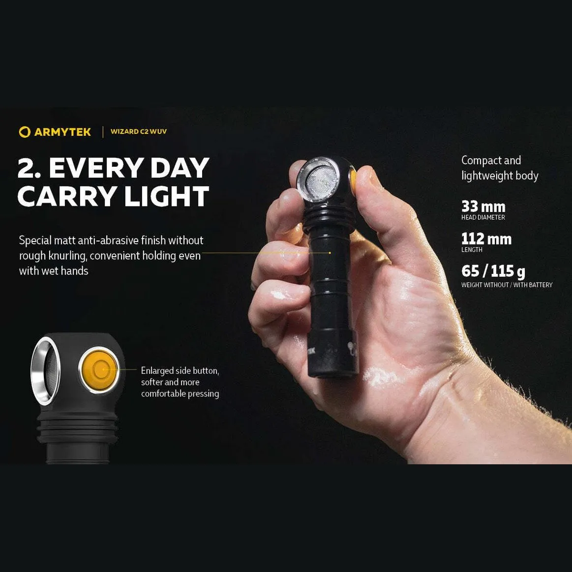 ARMYTEK WIZARD C2 WUV MAGNET USB