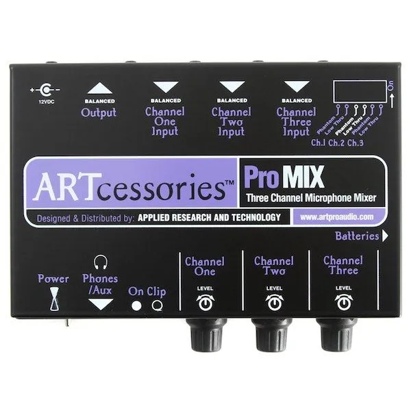 ART ProMIX 3-channel Microphone Mixer
