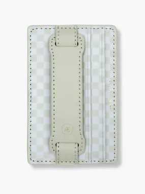 Beige Checkered Hoop Wallet - MagSafe (RFID)