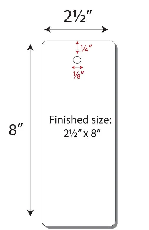 Book Markers 4 up Rounded Edge w/ hole for Inkjet & Laser Printers