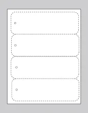 Book Markers 4 up Rounded Edge w/ hole for Inkjet & Laser Printers