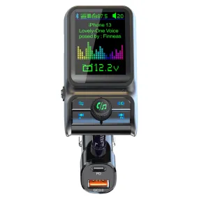 Car Mp3 Player Bluetooth Fm Transmitter Handsfree Call Hd Screen