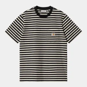 Carhartt WIP Seidler Pocket T-Shirt - Salt / Black