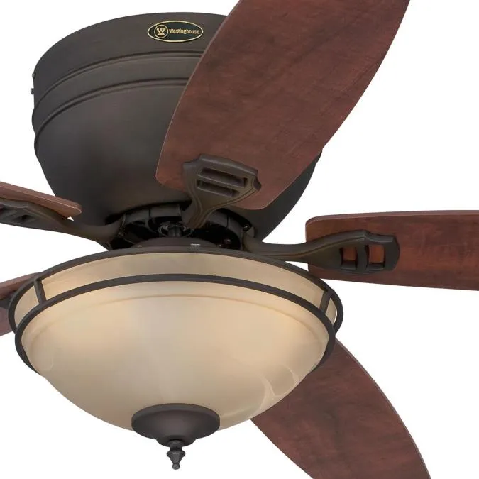 Carolina LED 52-Inch Reversible Five-Blade Indoor Ceiling Fan, Oil Rubbed Bronze Finish with LED Light Kit