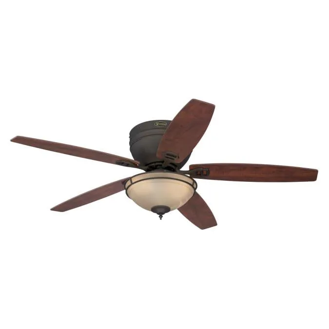 Carolina LED 52-Inch Reversible Five-Blade Indoor Ceiling Fan, Oil Rubbed Bronze Finish with LED Light Kit