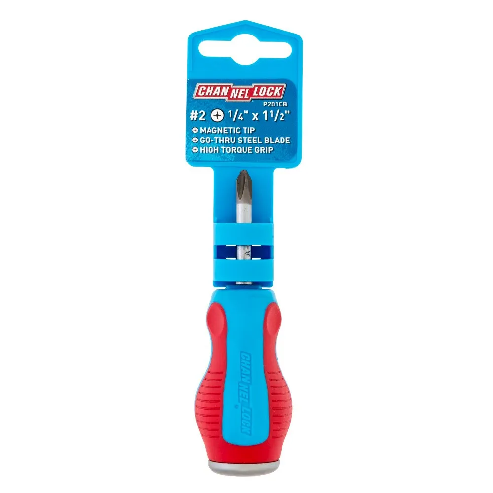 Channellock P201CB Phillips 2x1.5", Stubby, Mag Tip, Code Blue