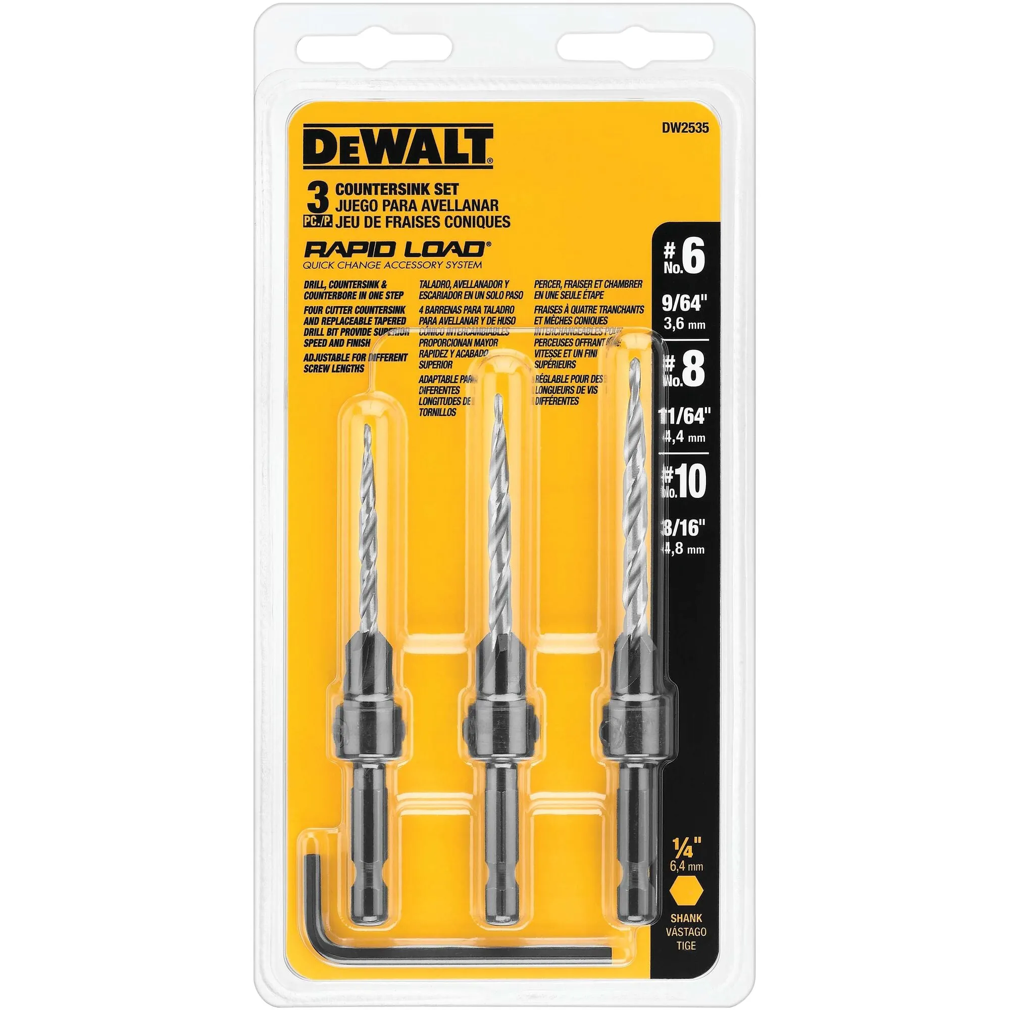 Countersink Set (#6,#8,#10)
