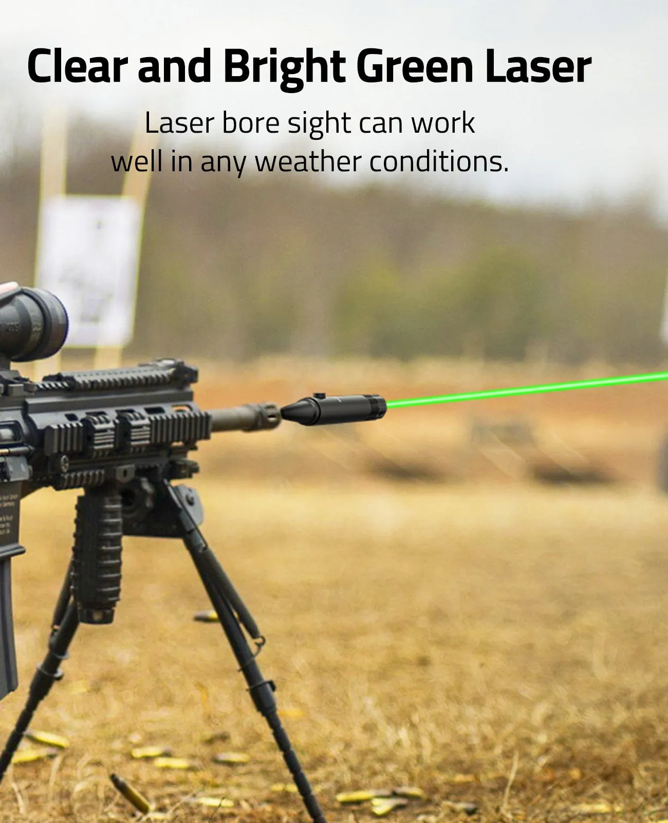 CVLIFE Laser Bore Sight Kit Green Laser fit 0.17 to 12GA Caliber Bright Laser Boresighter - Global
