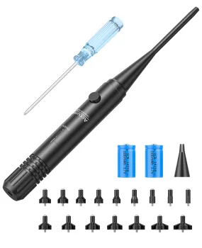 CVLIFE Laser Bore Sight Kit Green Laser fit 0.17 to 12GA Caliber Bright Laser Boresighter - Global