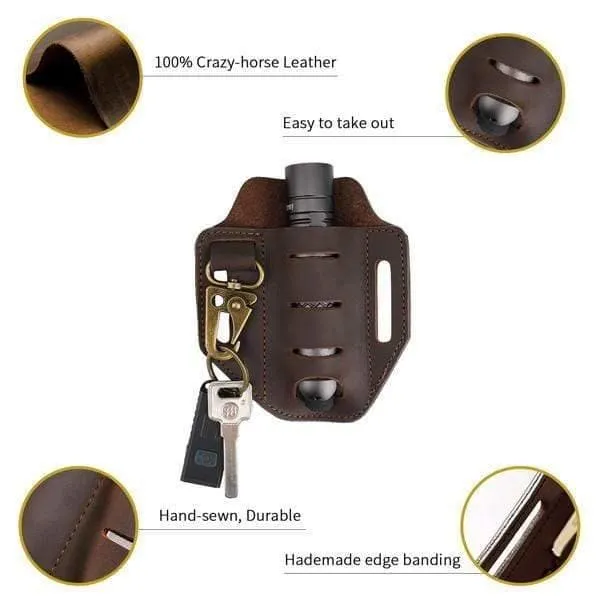 EDC Leather Sheath Organizer for Multitools PJ9 Plus