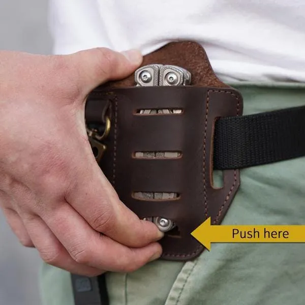 EDC Leather Sheath Organizer for Multitools PJ9 Plus