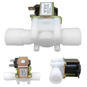 Electric Solenoid Valve 1/2" NC 12Vdc Magnetic Plastic Water Valve Air Control Switch Normally Close