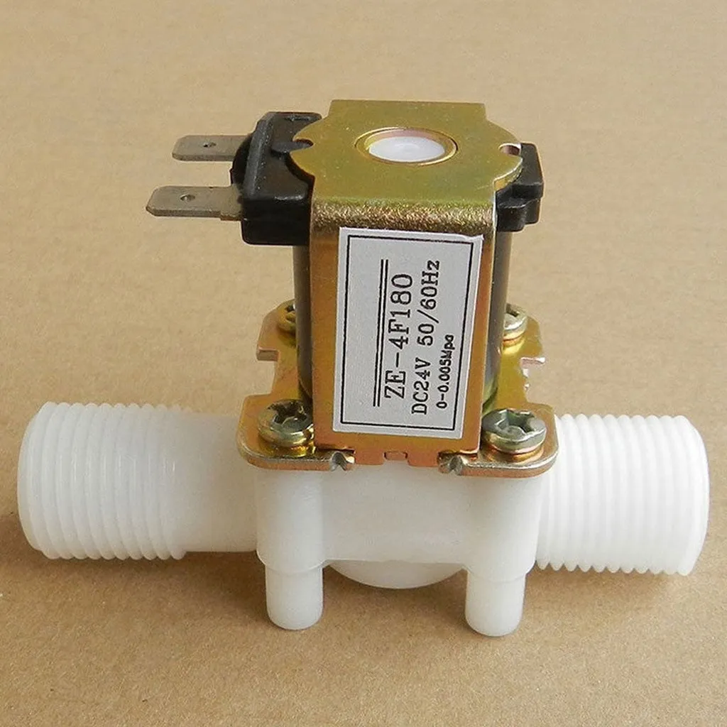 Electric Solenoid Valve 1/2" NC 12Vdc Magnetic Plastic Water Valve Air Control Switch Normally Close