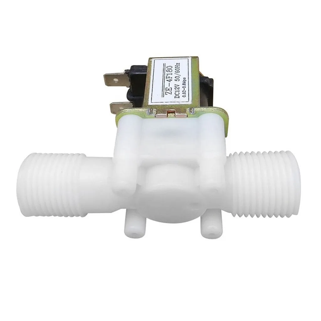Electric Solenoid Valve 1/2" NC 12Vdc Magnetic Plastic Water Valve Air Control Switch Normally Close