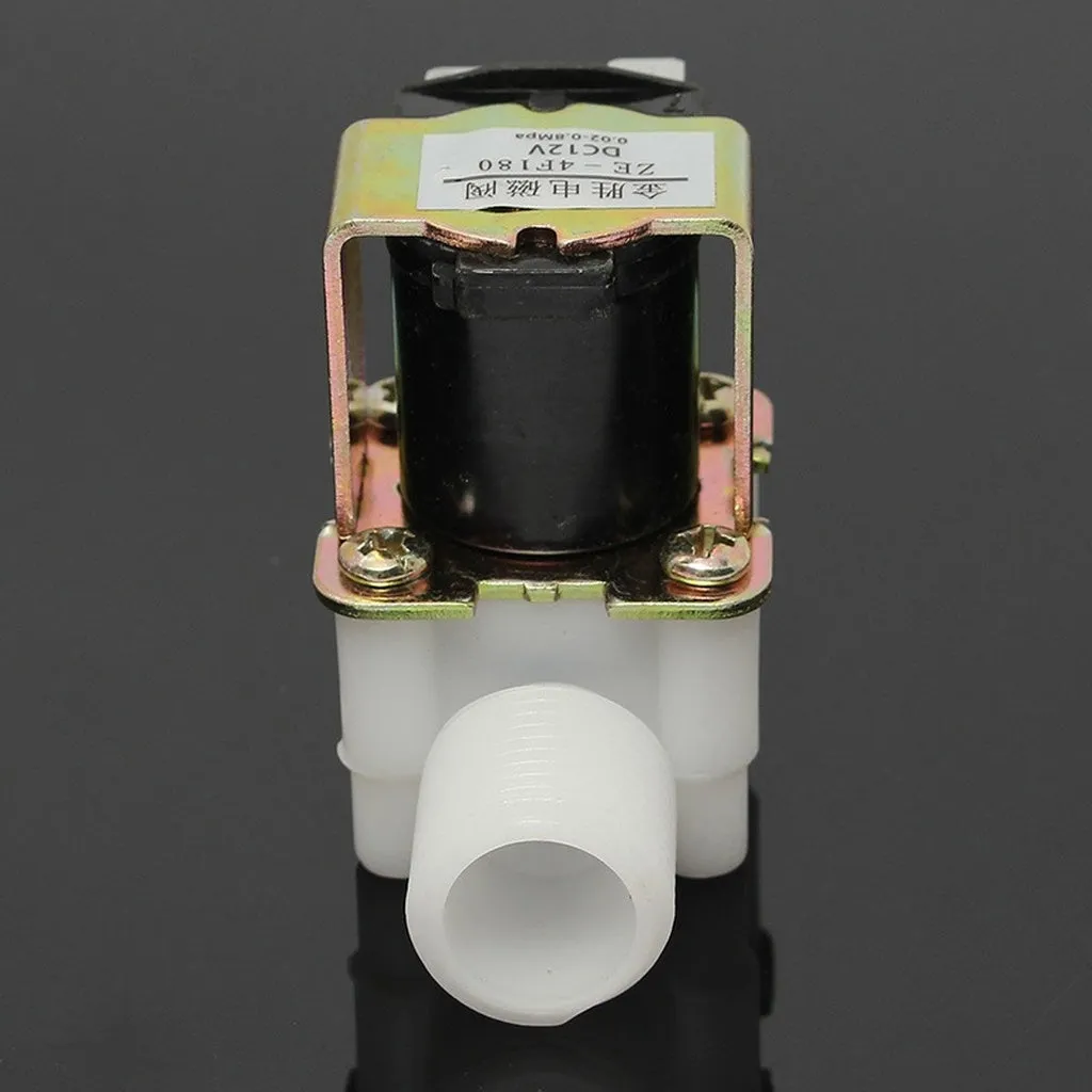 Electric Solenoid Valve 1/2" NC 12Vdc Magnetic Plastic Water Valve Air Control Switch Normally Close