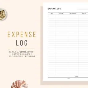 Expense Log Printable - M117/8