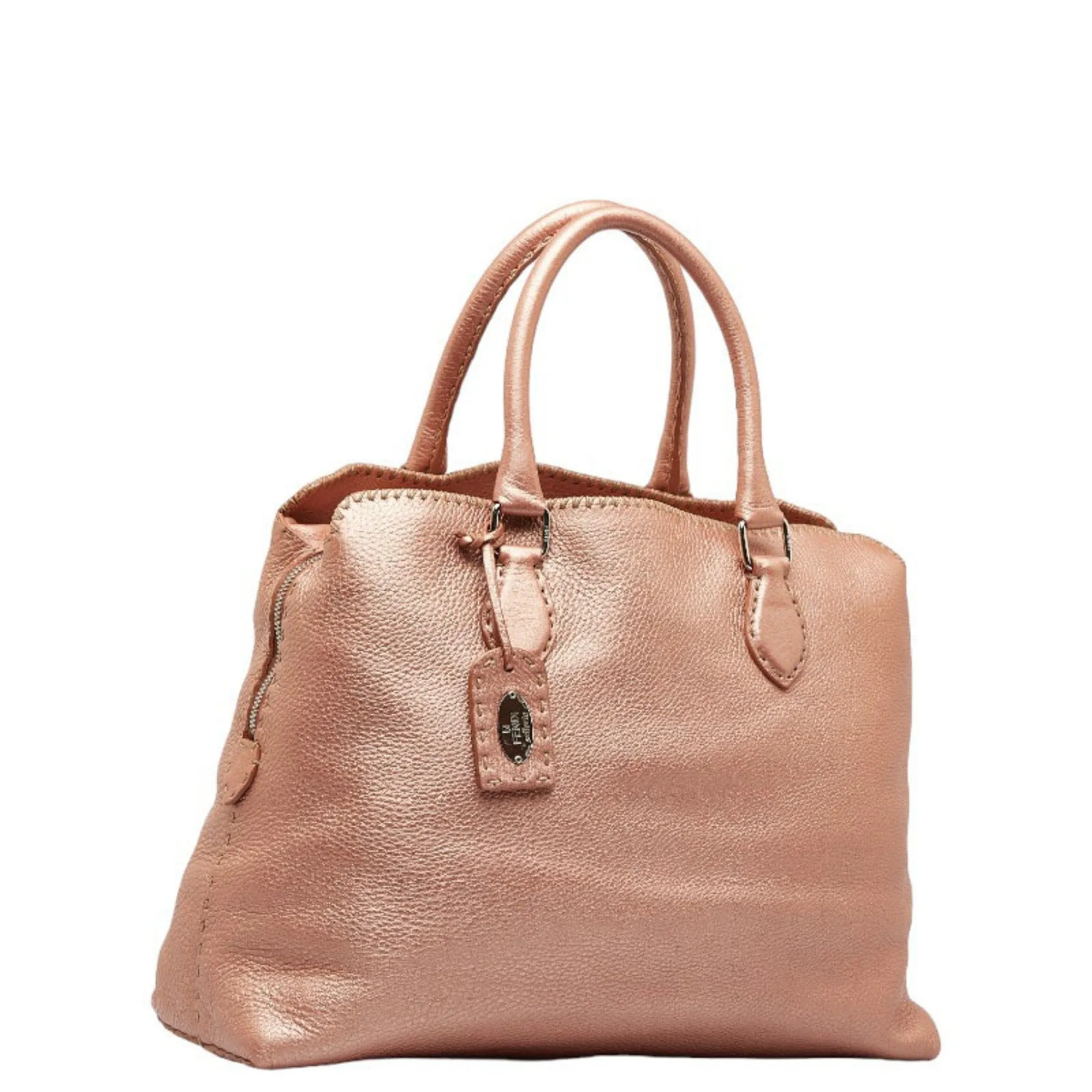 Fendi Selleria Champagne pink Leather Handbag Tote Bag ()