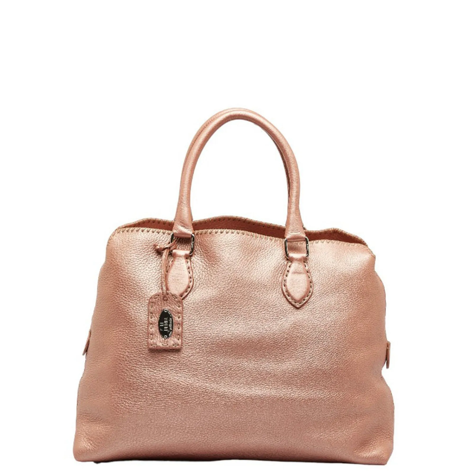 Fendi Selleria Champagne pink Leather Handbag Tote Bag ()